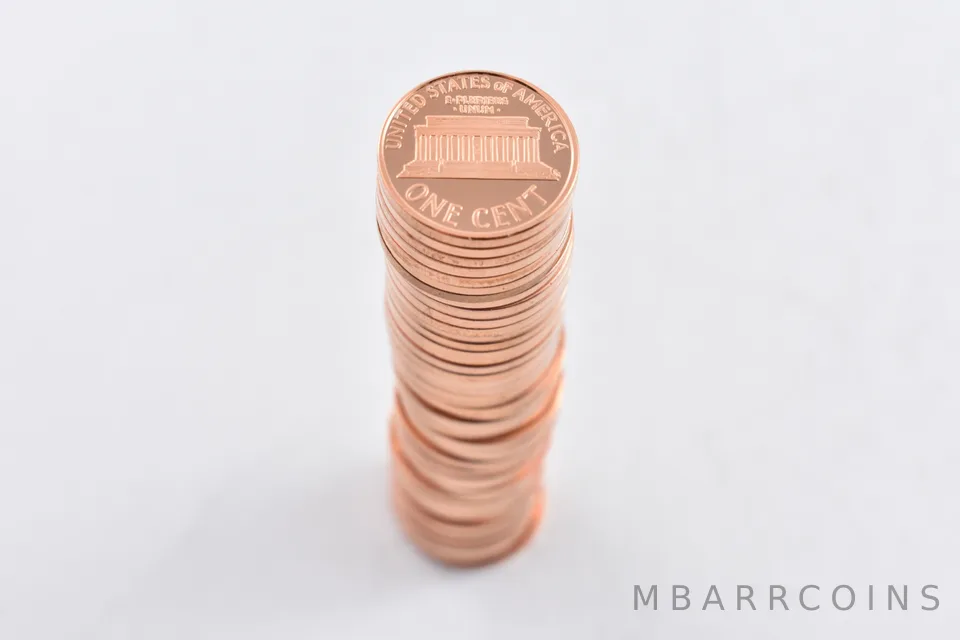 (50) 1960's-2000's Proof Lincoln Memorial Cents ROLL Lot Collection