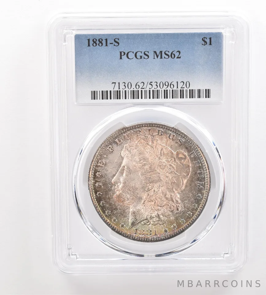 1881-S Morgan Silver Dollar MS62 PCGS Beautiful Tone *3219