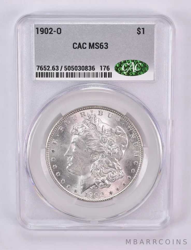 1902-O Morgan Silver Dollar MS63 CAC CACg