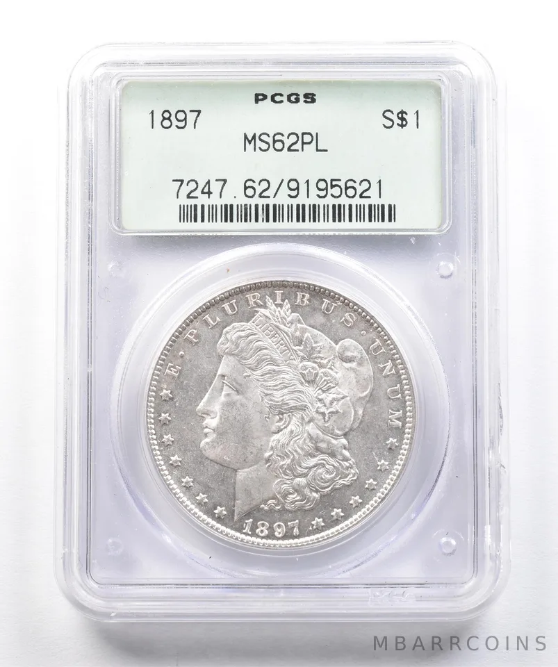1897 Morgan Silver Dollar MS62 PL PCGS OGH *1766