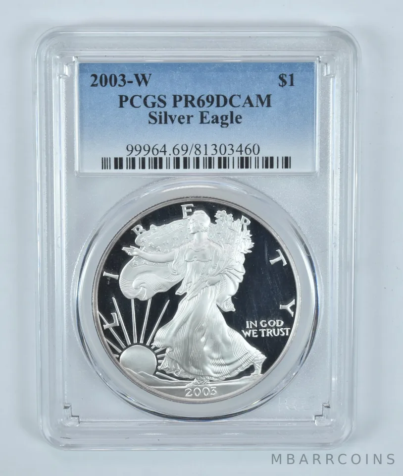 2003-W American Silver Eagle PR69 DCAM PCGS Blue Label