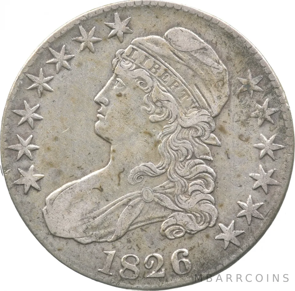 1826 Capped Bust Half Dollar 120a R4 *8139