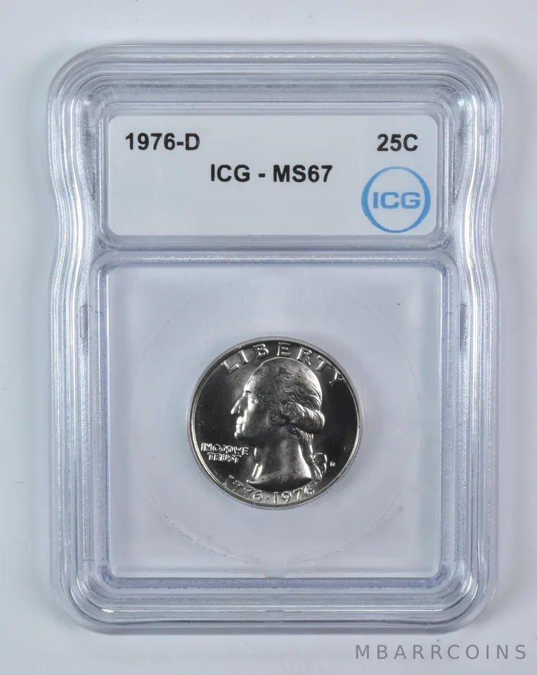 1976-D Washington Quarter MS67 ICG