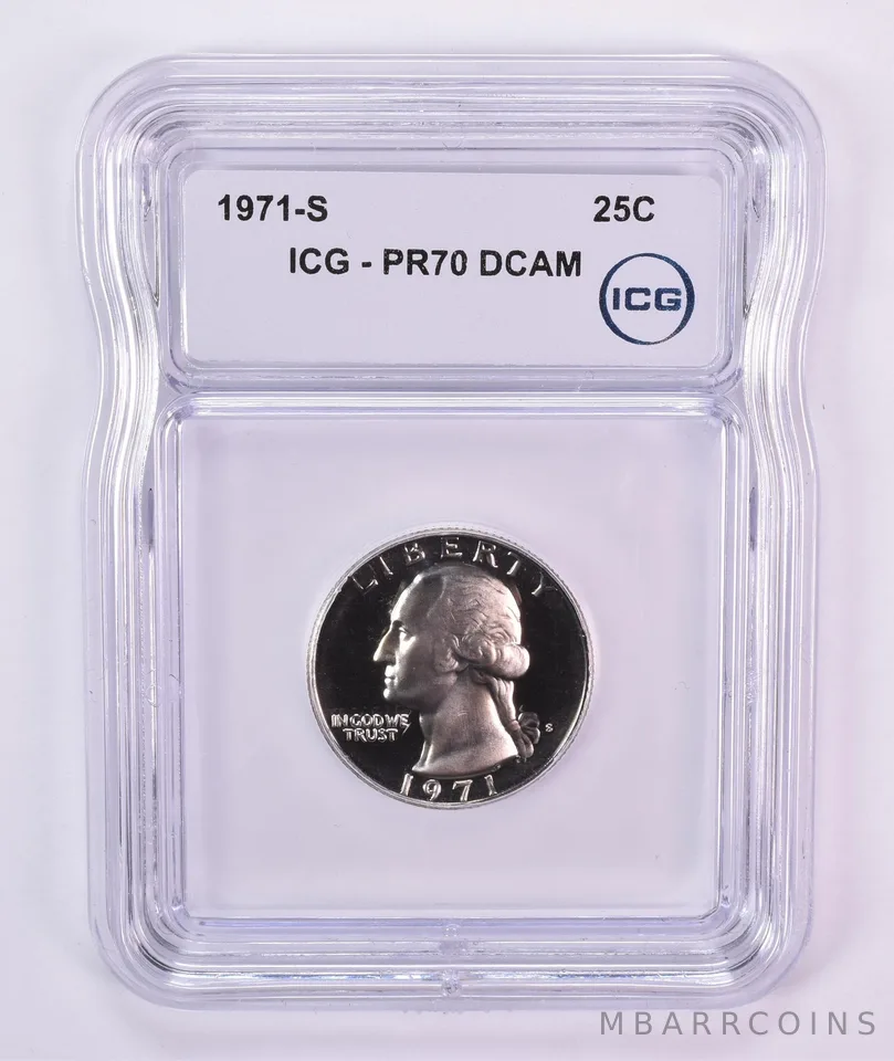 1971-S Washington Quarter PR70 DCAM ICG