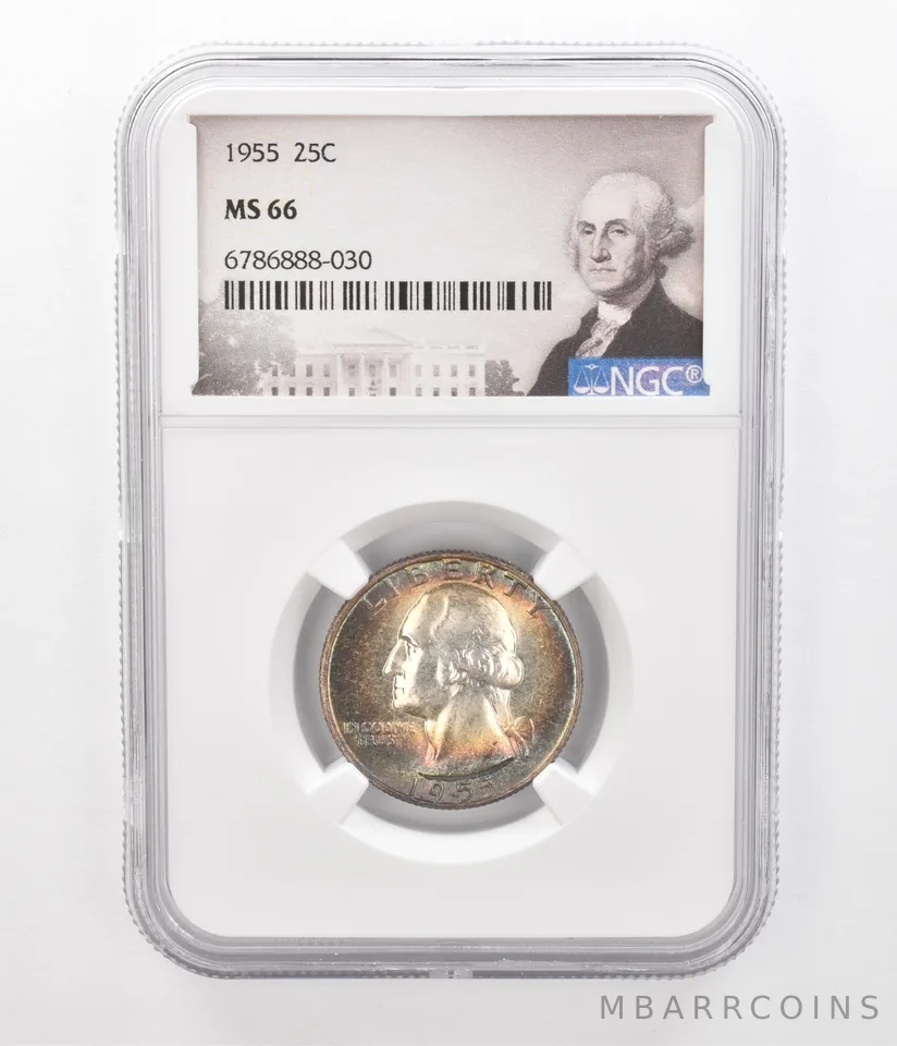 1955 Washington Quarter MS66 NGC Beautiful Tone *2341