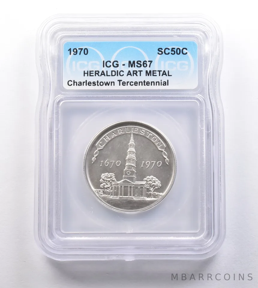 1970 So Called Half Dollar Charleston Tercentennial MS67 ICG