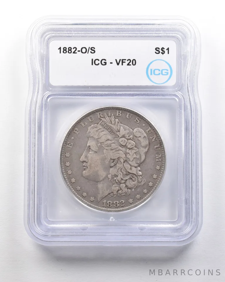 1882-O/S Morgan Silver Dollar VF20 ICG a1618
