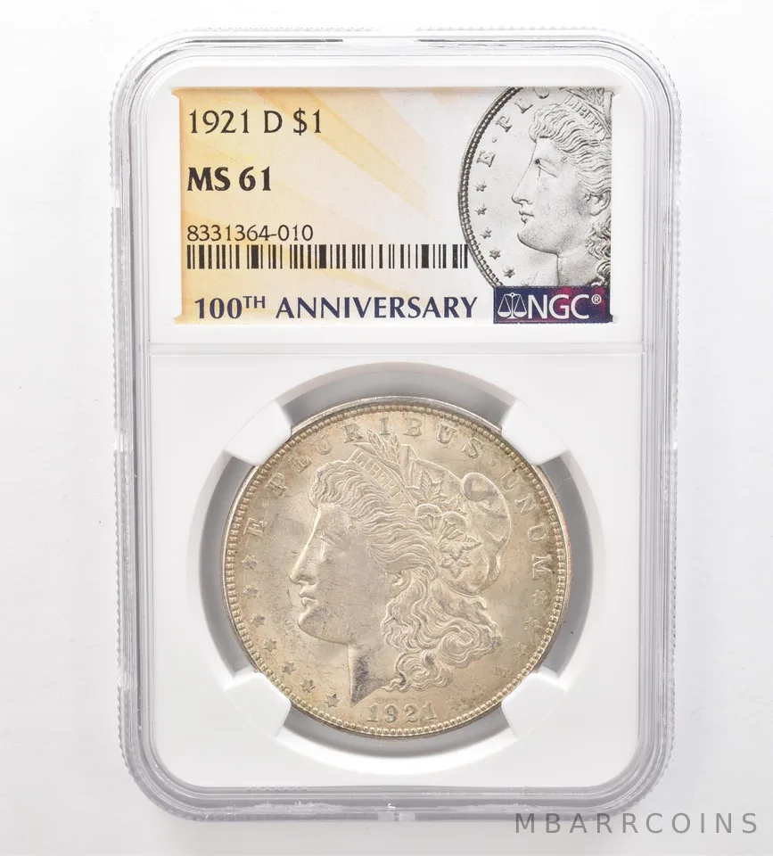 1921-D Morgan Silver Dollar MS61 NGC Beautiful Tone *7429