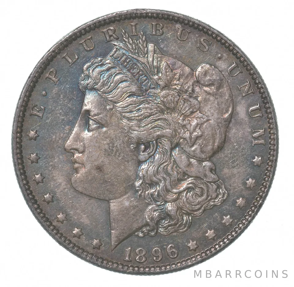 1896 Morgan Silver Dollar Crazy Color *4345