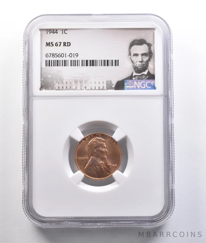 1944 Lincoln Wheat Cent MS67 RD NGC a6831