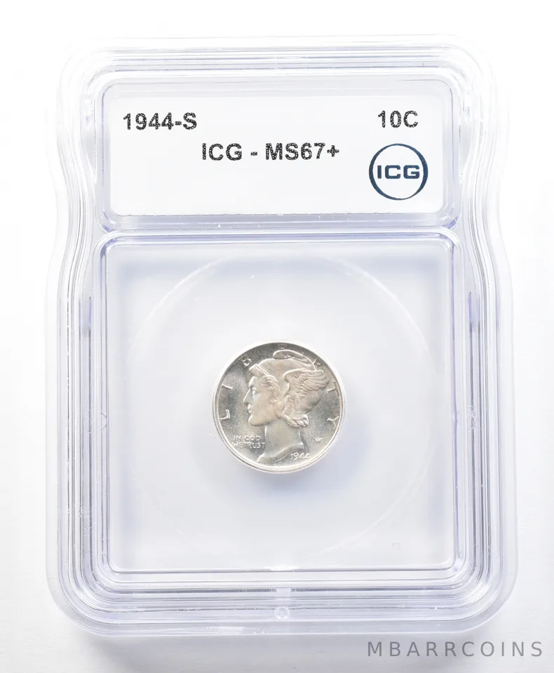 1944-S Mercury Dime MS67+ ICG a2257