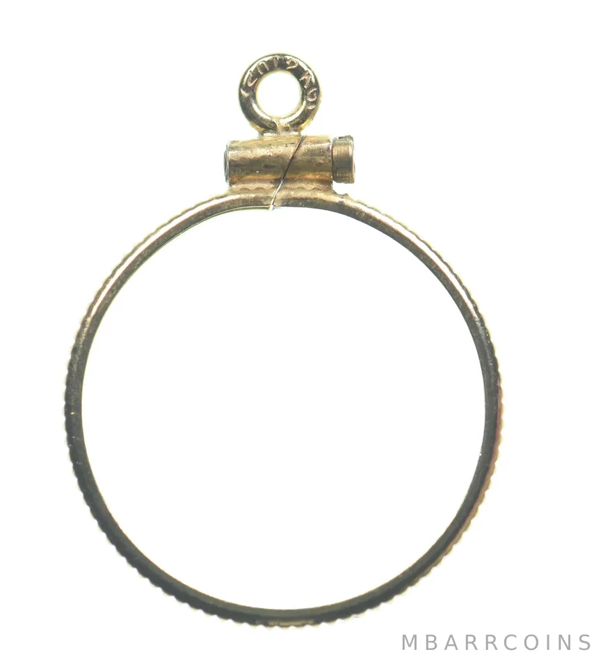 12k 0.6 Gram Gold Filled 15.5mm Coin Bezel Pendant Frame Edge *4924