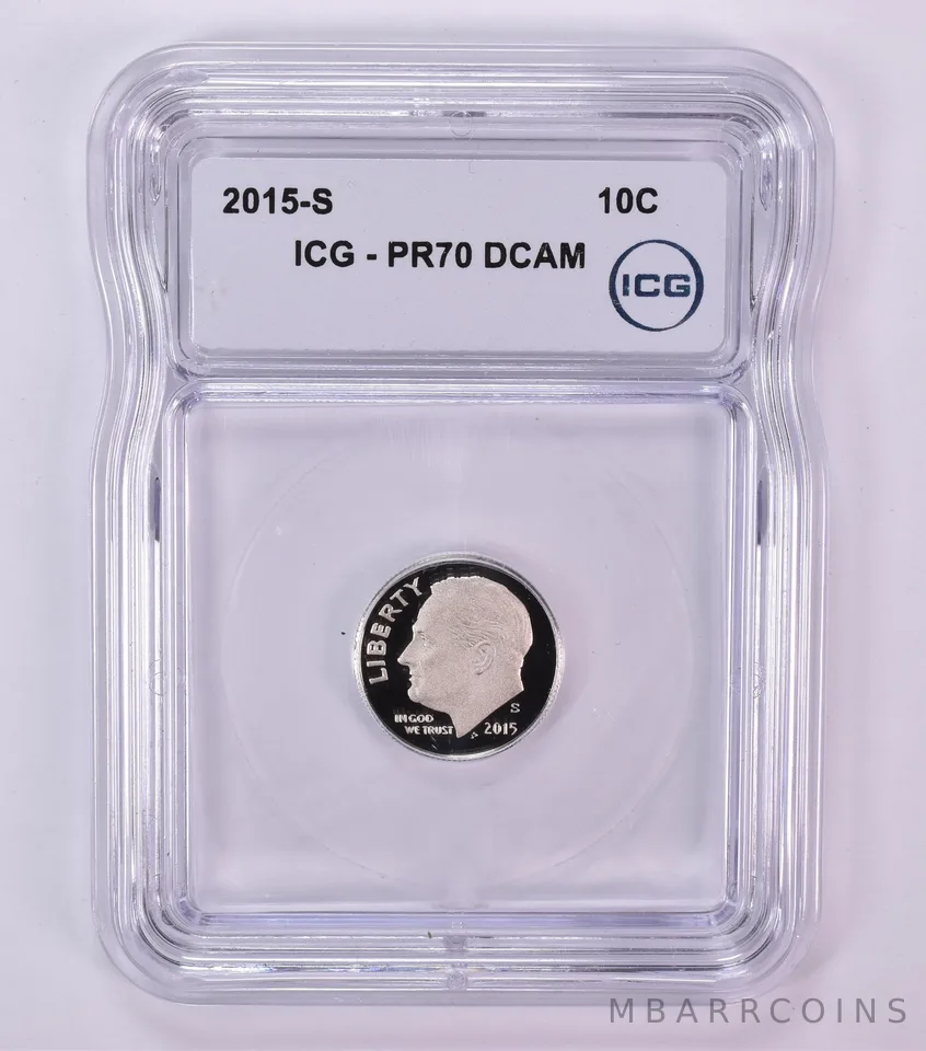 2015-S Roosevelt Dime PR70 DCAM ICG