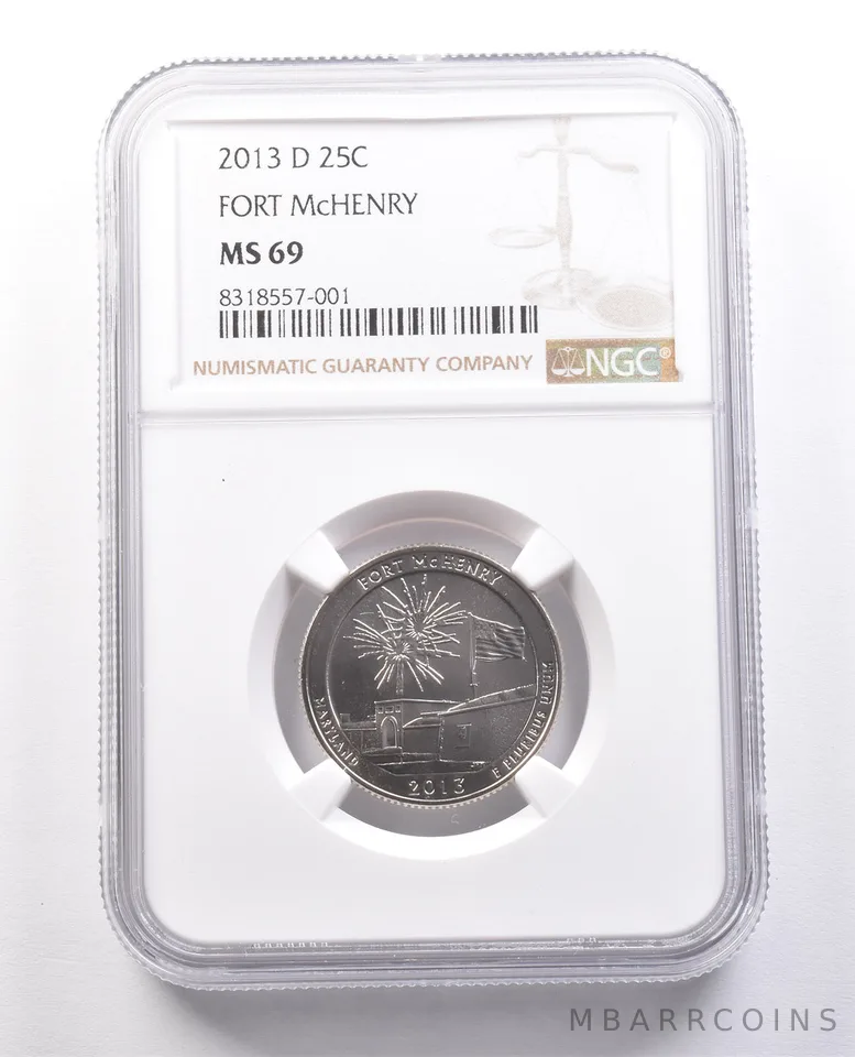 2013-D Washington Quarter Fort McHenry MS69 NGC *0013