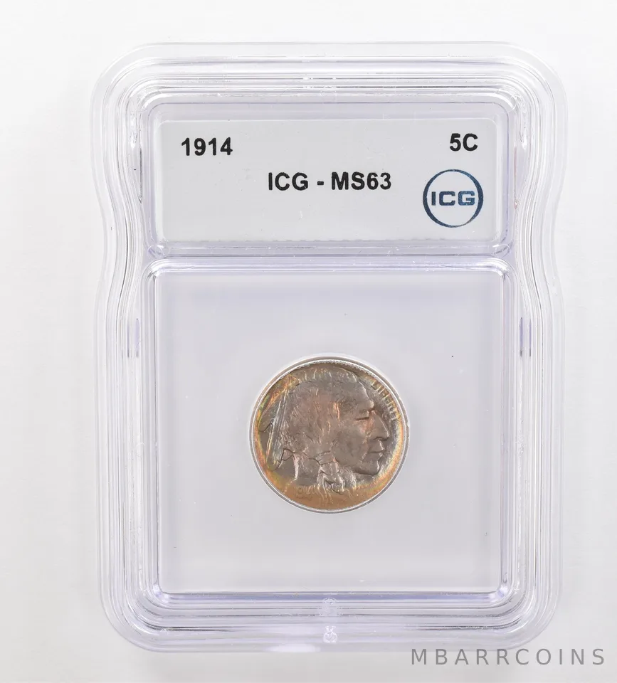1914 Indian Head Buffalo Nickel MS63 ICG Beautiful Tone *3196