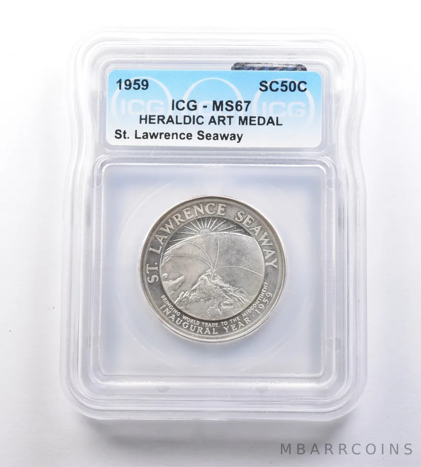 1959 So-Called Half Dollar St Lawrence Seaway MS67 ICG *7144