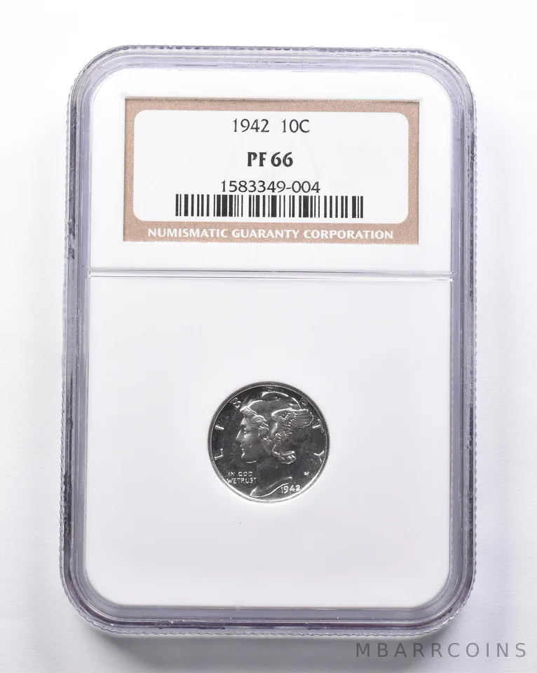 PF66 1942 Mercury Dime NGC *6927
