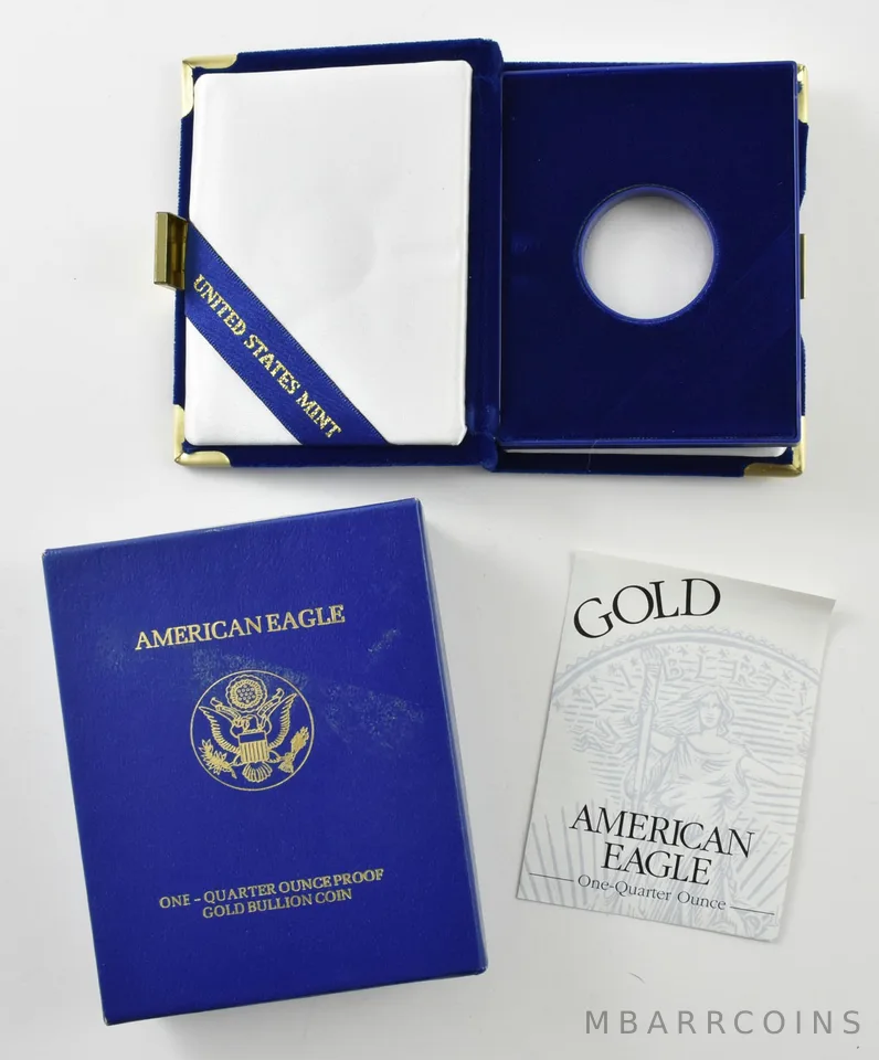 OGP 1996-W Gold Eagle 1/4 oz Proof - BOX & COA - NO COIN