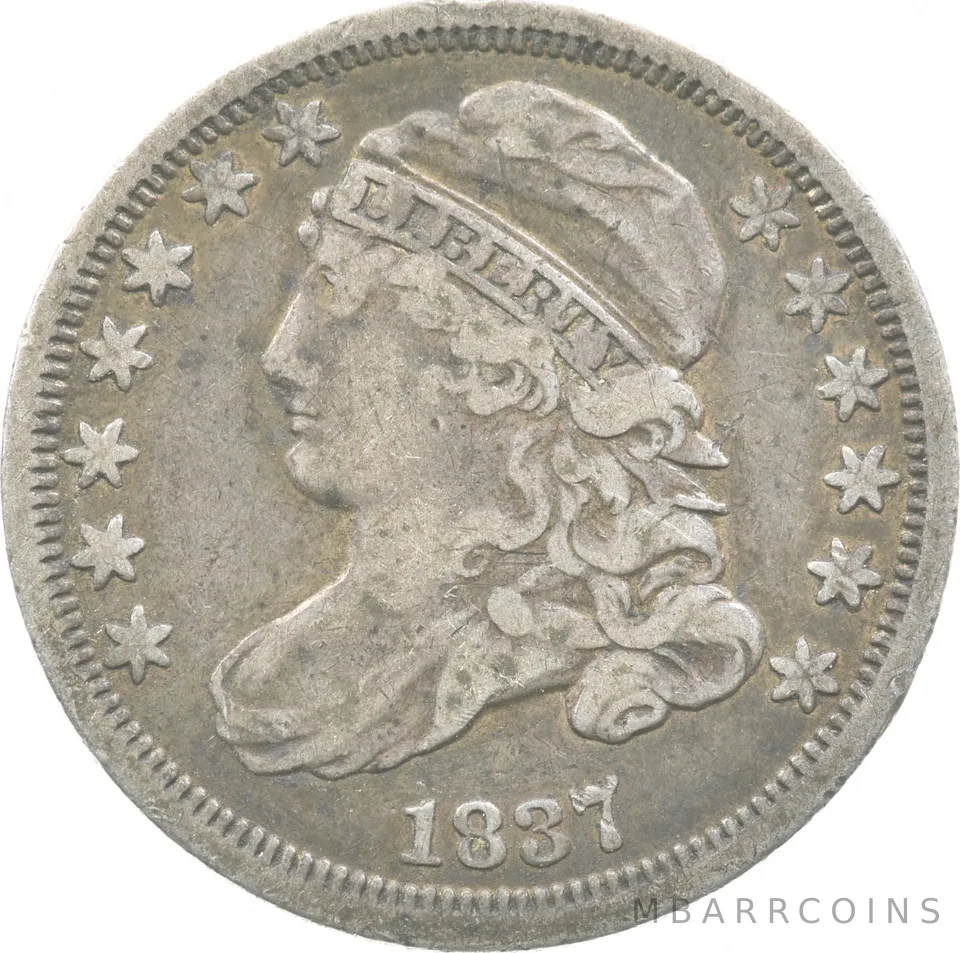 1837 Capped Bust Dime *9025