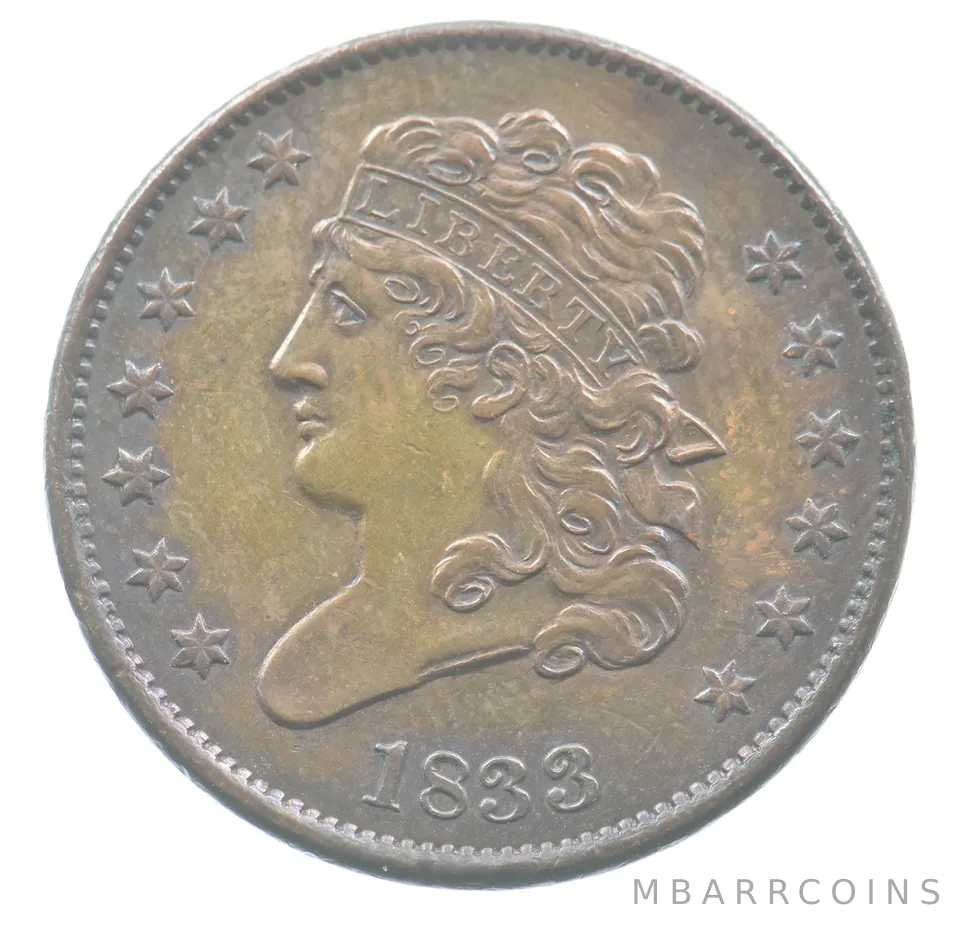 1833 Classic Head Half Cent *9396