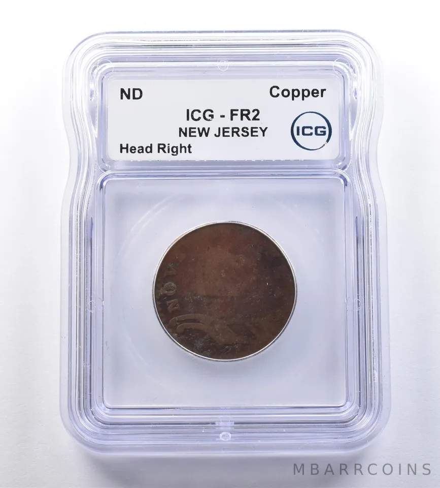 ND New Jersey Copper Head Right FR2 ICG Colonial *9166