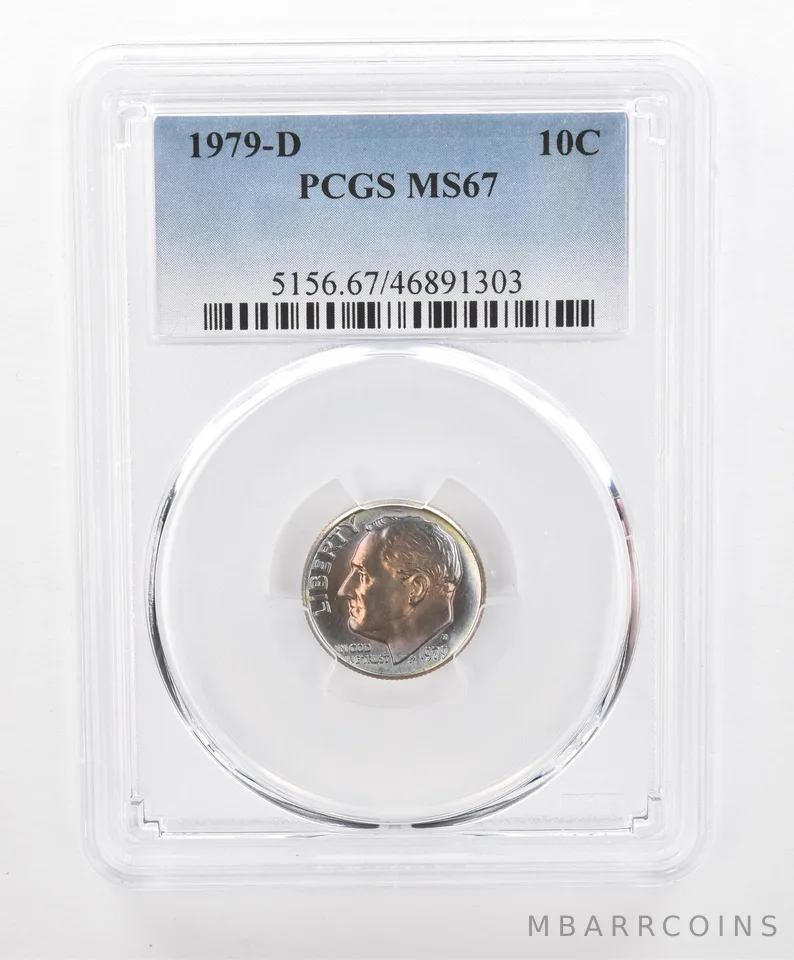 1979-D Roosevelt Dime MS67 PCGS Beautiful Tone *2775