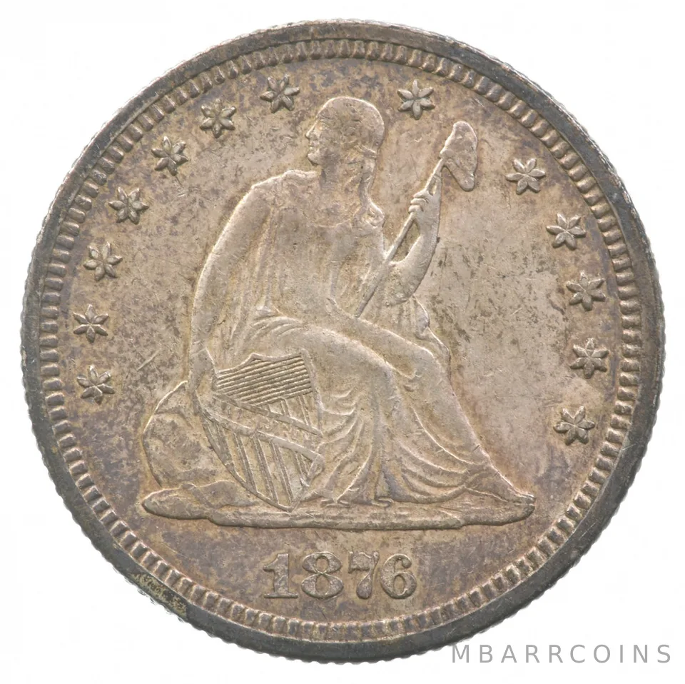 1876 Seated Liberty Quarter a8872