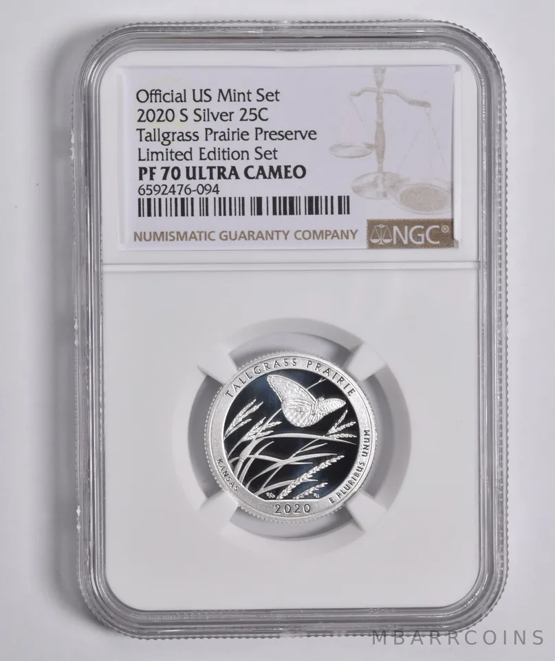 2020-S Silver Tallgrass Prairie Quarter Limited Edition PF70 UCAM NGC