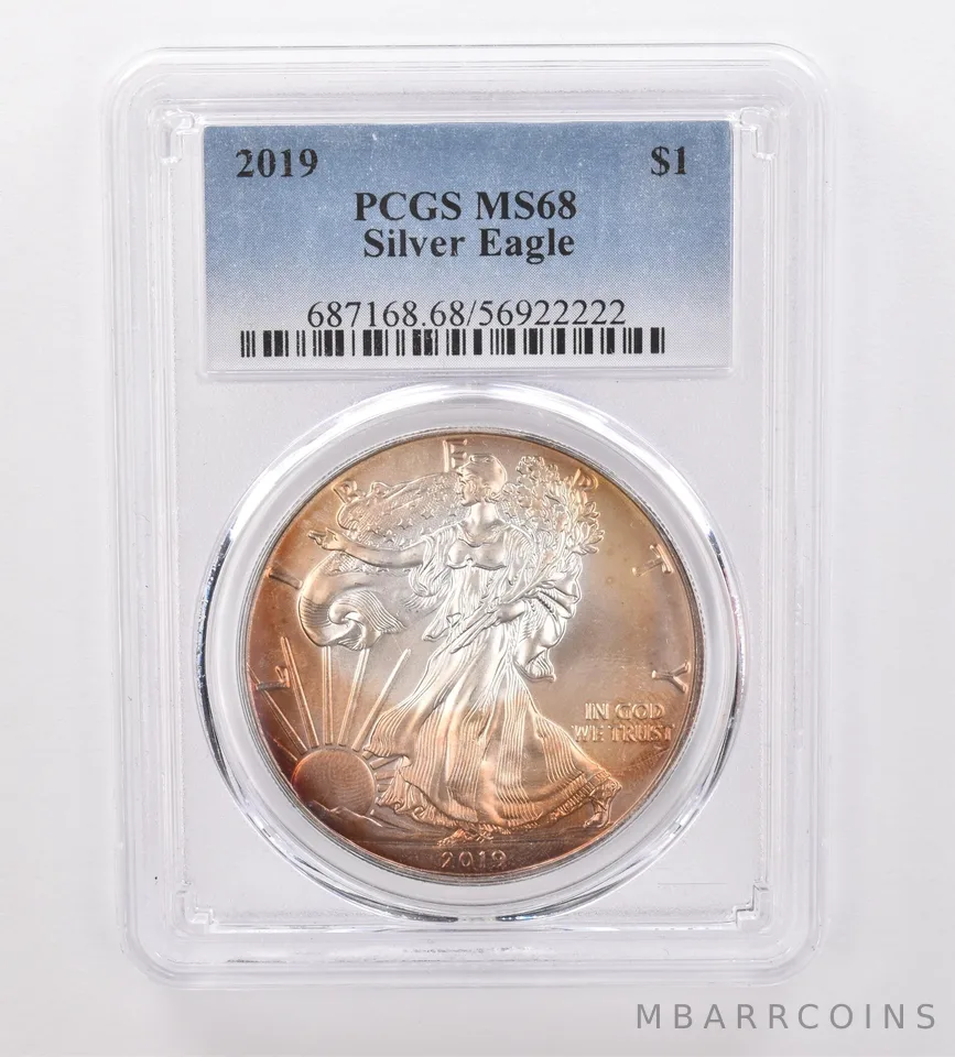 2019 American Silver Eagle MS68 PCGS Beautiful Tone *9942