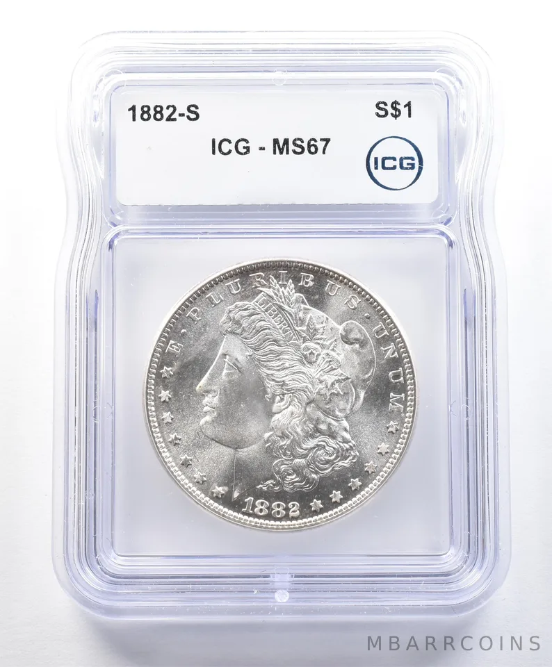 1882-S Morgan Silver Dollar MS67 ICG *8986