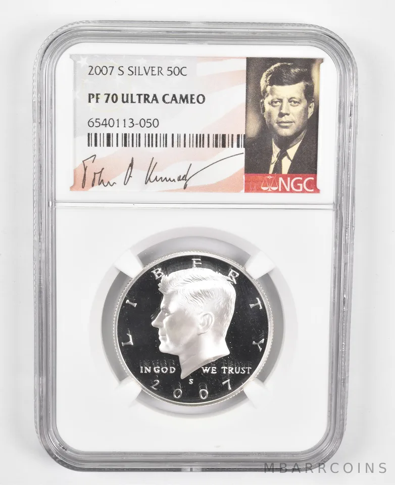 2007-S Kennedy Half Dollar SILVER PF70 UCam - NGC Special Lbl