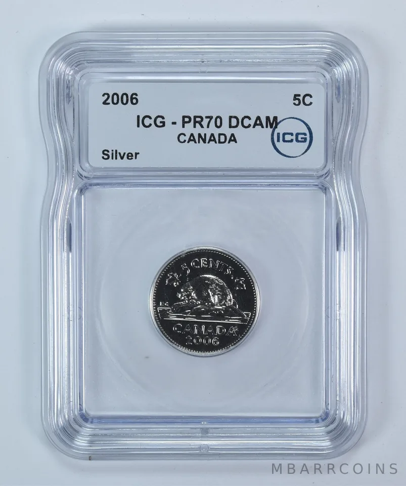 2006 Canada 5 Cents Silver PR70 DCAM ICG