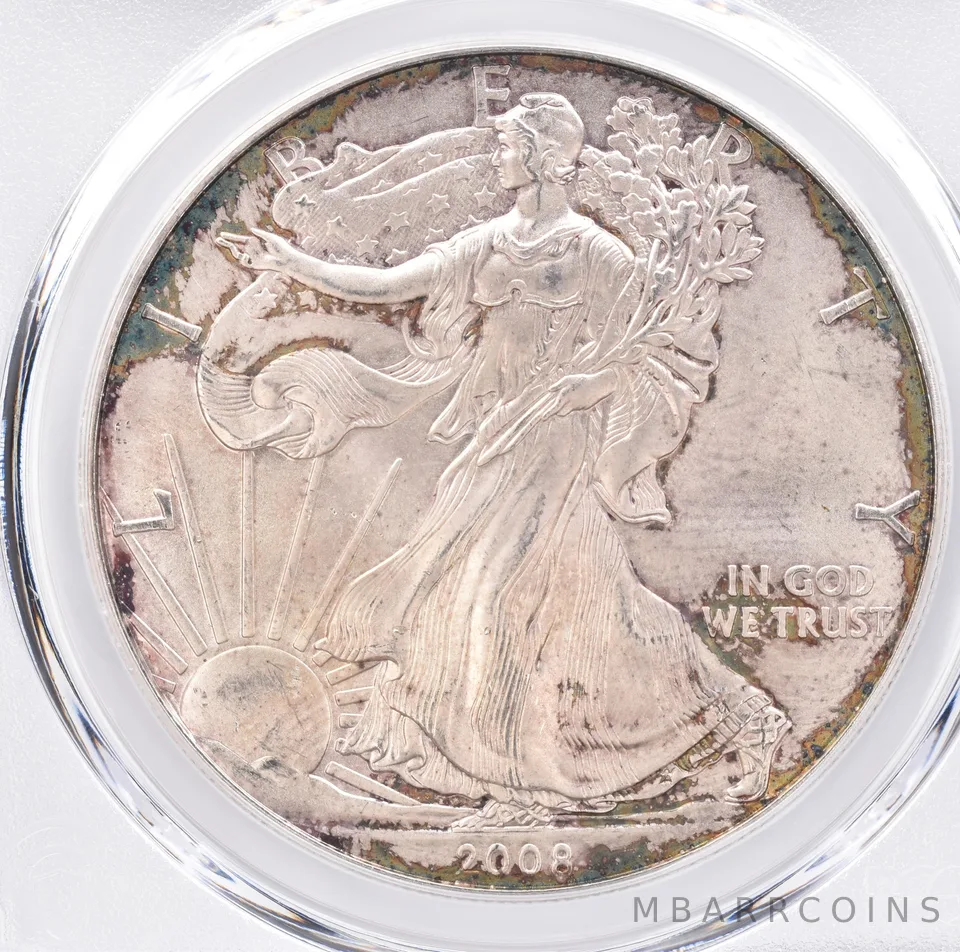 2008 American Silver Eagle MS66 PCGS Beautiful Tone *1405