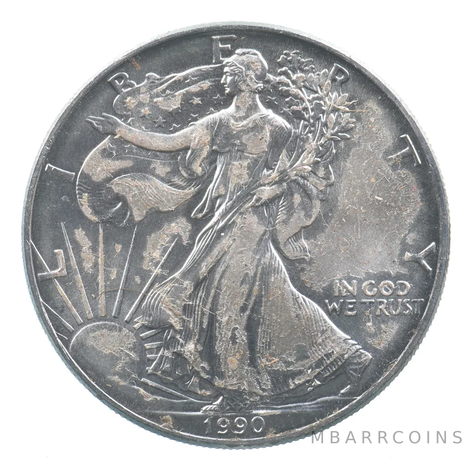 Better Date 1990 American Silver Eagle 1 Troy Oz .999 Fine Silver *807