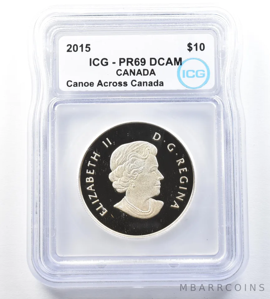 2015 Canada 10 Dollars Canoe Across Canada PR69 DCAM ICG *8900