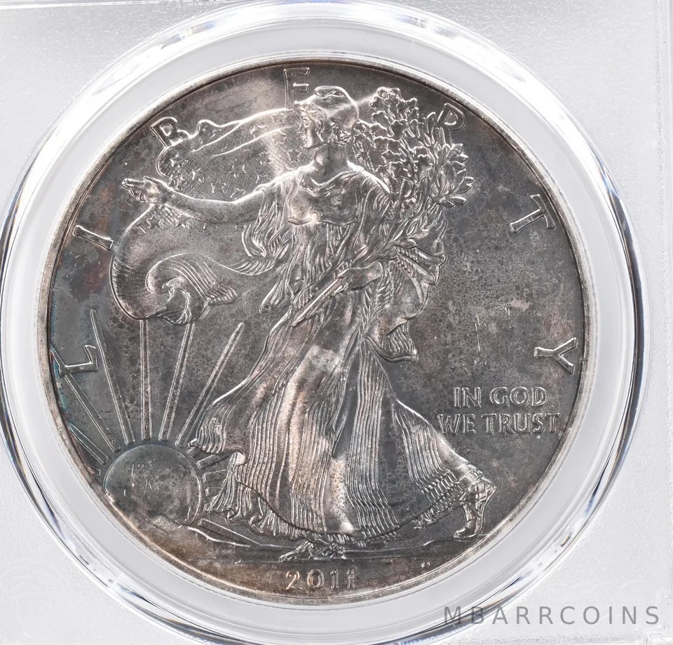 2011 American Silver Eagle MS68 PCGS Beautiful Tone *1227