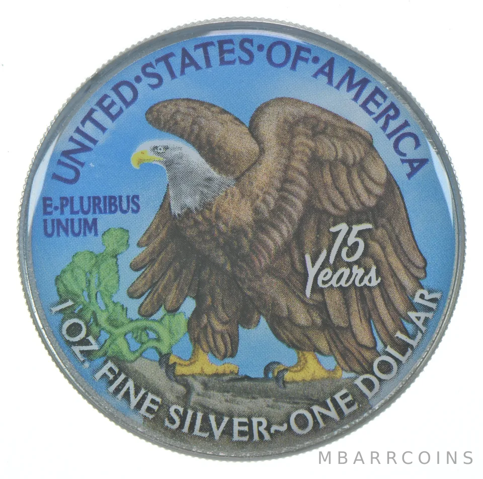 2000-2025 American Silver Eagle Colorized Eagle Reverse