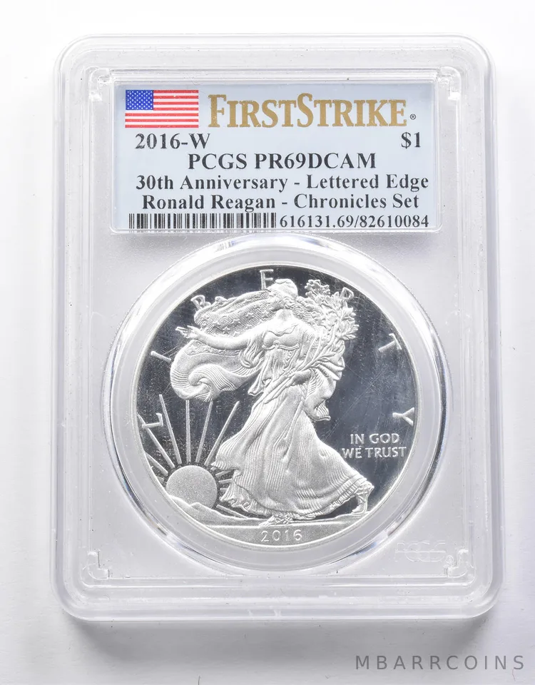 PR69DCAM 2016-W American Silver Eagle Reagan Chronicles Set FS PCGS a8733
