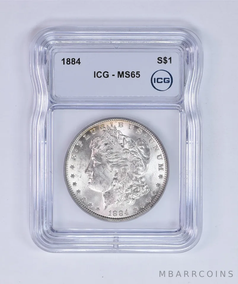 1884 Morgan Silver Dollar MS65 ICG Beautiful Tone Reverse *7993