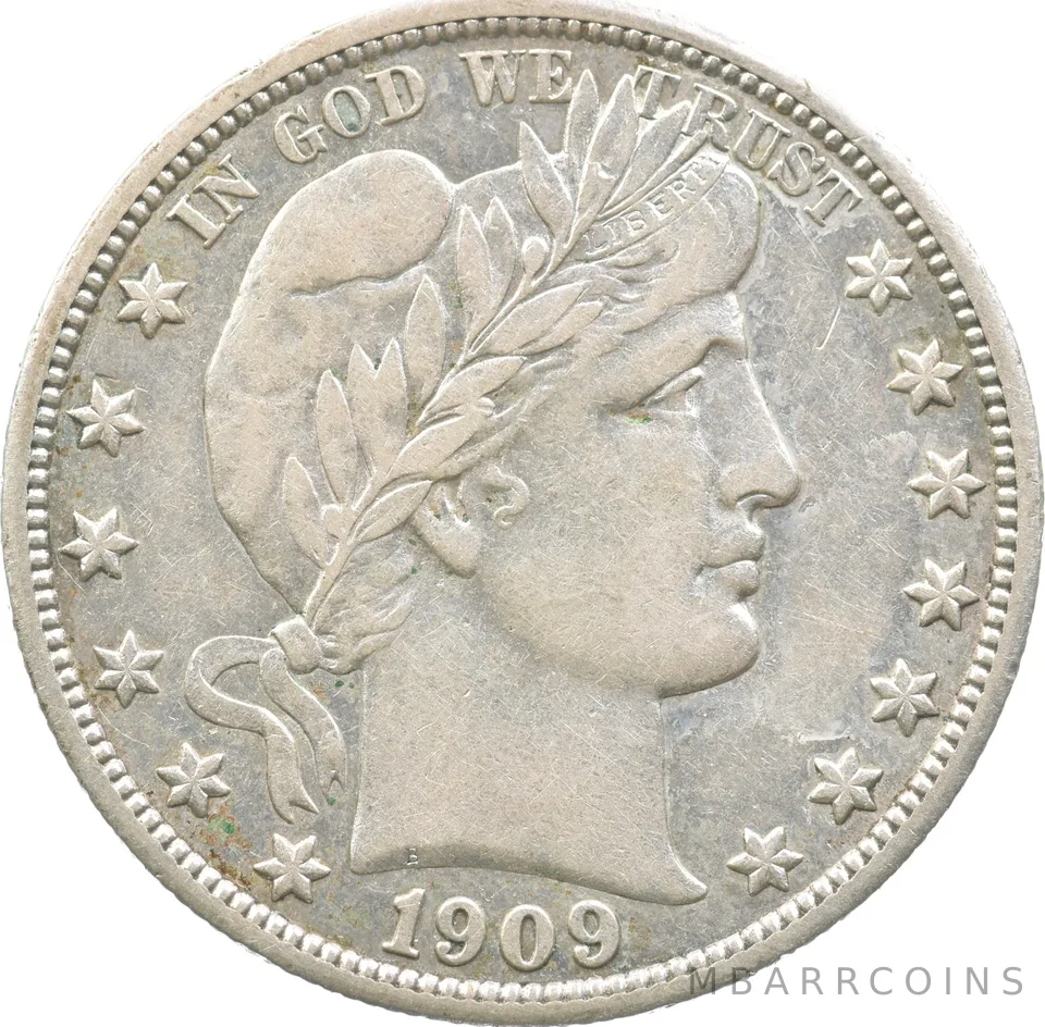 1909 Barber Half Dollar a3427
