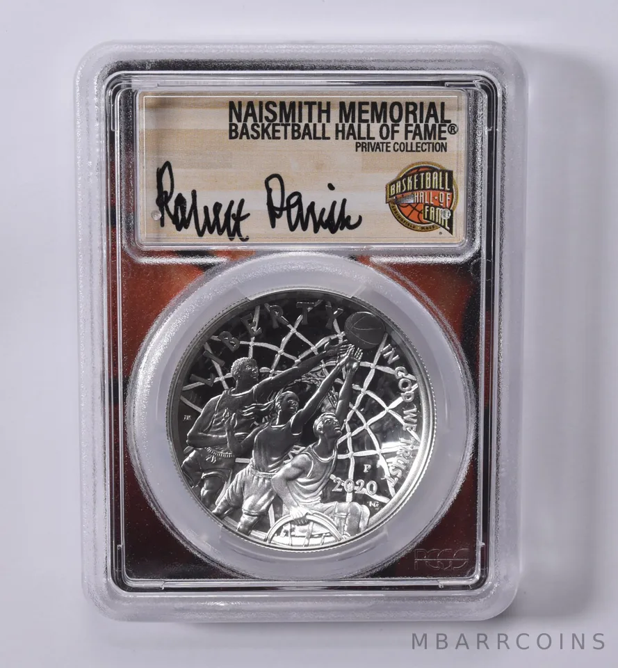 2020-P ROBERT PARISH SIGNED Basketball HOF Commemorative Dollar PR70 PCGS