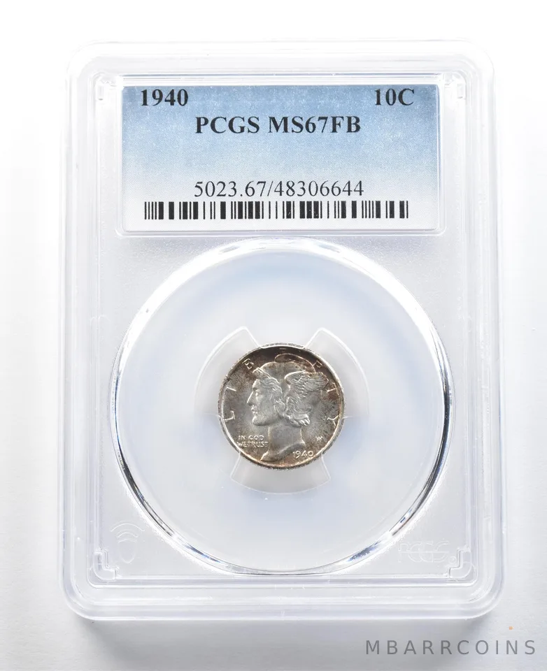 1940 Mercury Dime MS67 FB PCGS *3382