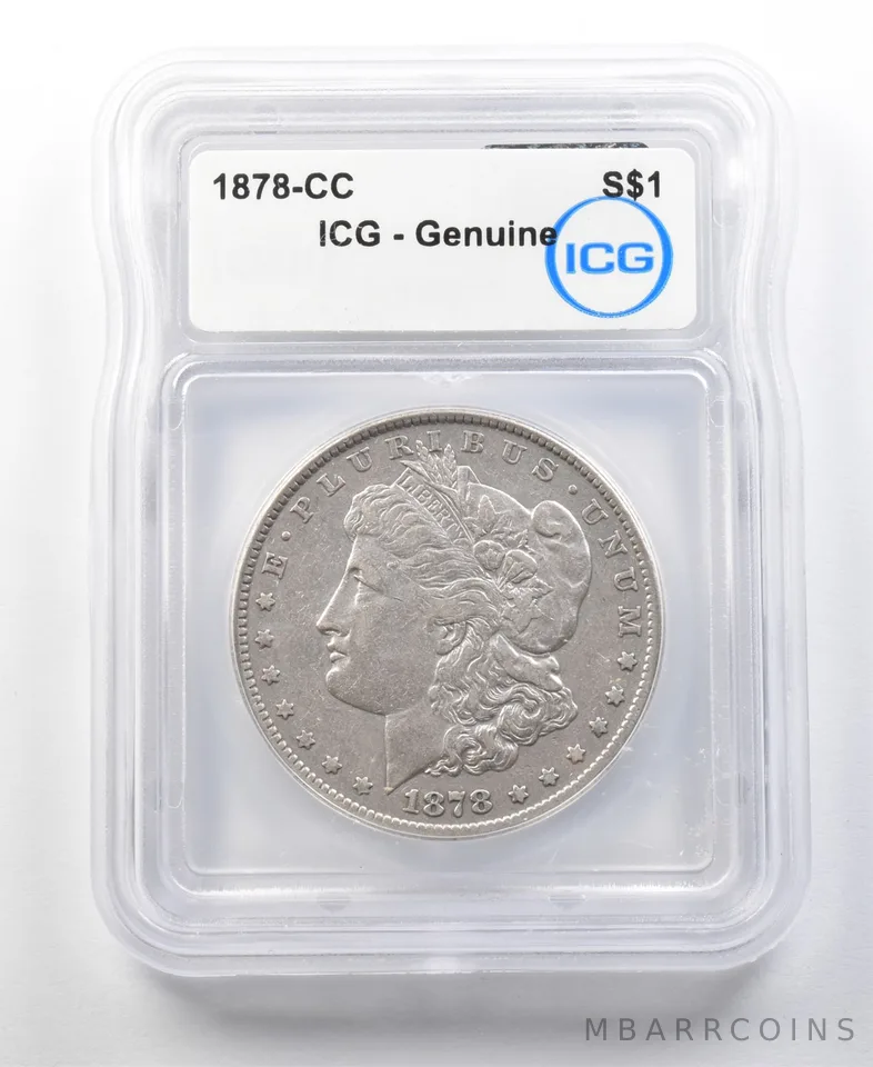 1878-CC Morgan Silver Dollar Genuine ICG a0170