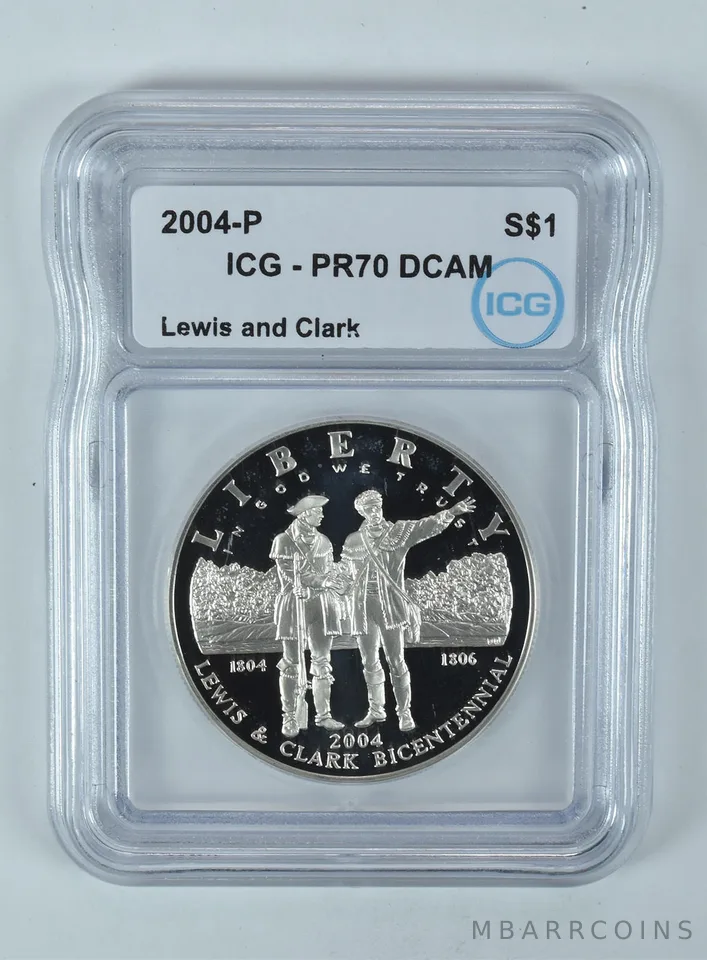 2004-P Lewis & Clark Commemorative Silver Dollar PR70 DCAM ICG