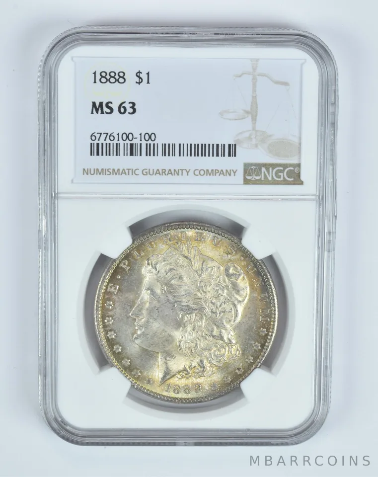 MS63 1888 Morgan Silver Dollar NGC Great Tone *1153