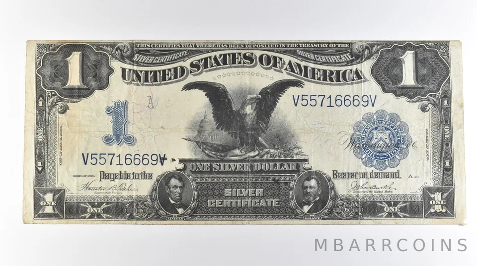 1899 $1 United States Black Eagle Silver Certificate Large Note FR#233 *0747
