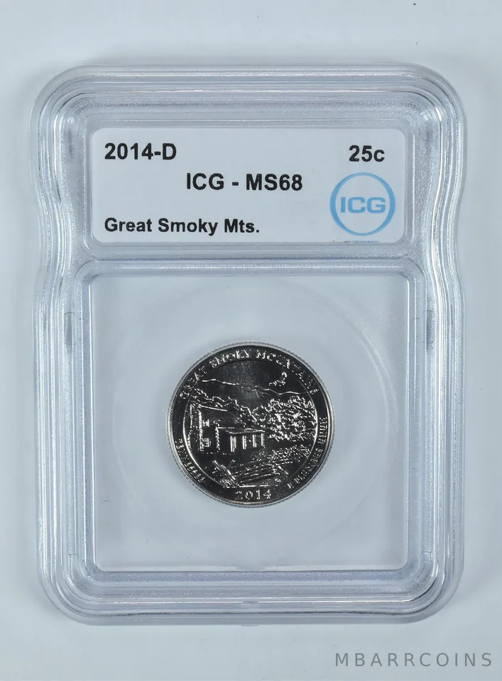2014-D Washington Quarter ATB Great Smoky Mountains MS68 ICG