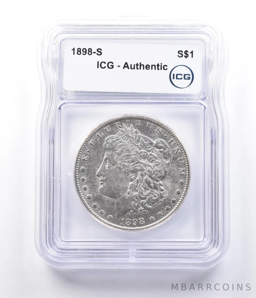 1898-S Morgan Silver Dollar Authentic ICG a2883