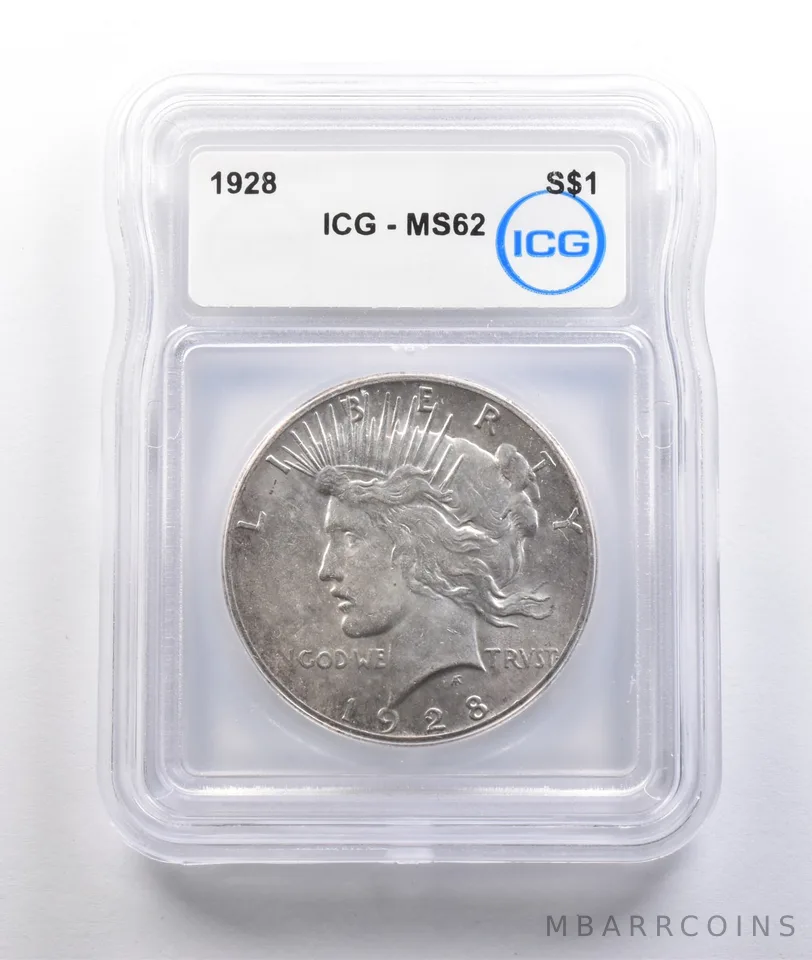 1928 Peace Silver Dollar MS62 ICG *6954