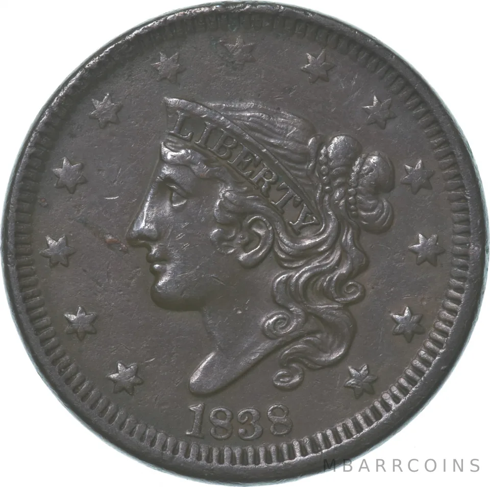 1838 Young Head Large Cent *8300